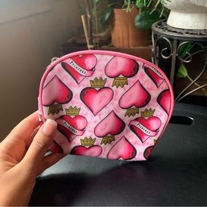 Princess hearts with crowns covered pouch